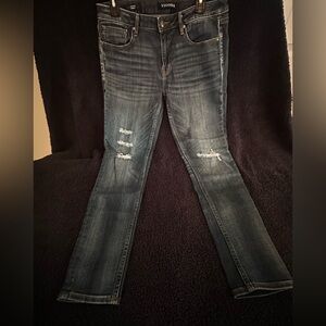 Vigoss Dark Blue Distressed Skinny Jeans W30 L29